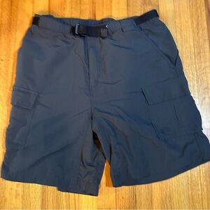 The North Face Shorts Mens XL Gray Belted Cargo Hiking Outdoors Nylon )a3)